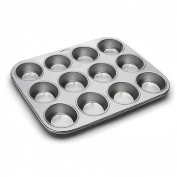 Fox Run Stainless Steel Muffin Pan for Perfect Baking