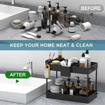 SOYO Versatile 2 Tier Under Sink Organizer and Storage