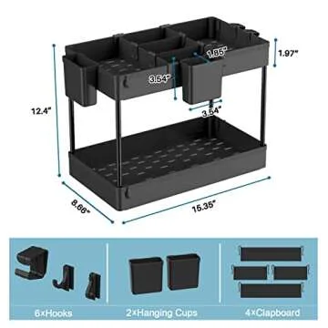 SOYO Versatile 2 Tier Under Sink Organizer and Storage