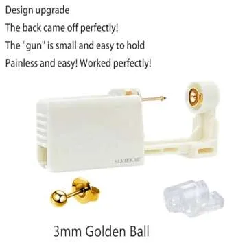 12 Pcs Ear Piercer Kit, Ear Piercing Kit Ear Piercing Gun Kit Disposable Self Ear Piercing Gun Kit w...