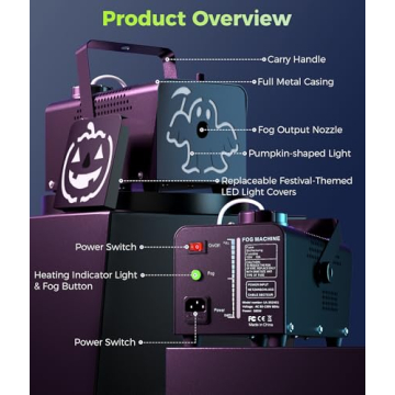 Experience Enchanting Events with IMONE Fog Machine - 500W & 72 LEDs.