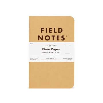 Field Notes: Original Kraft 3-Pack - Plain Paper Memo Books - Blank 48 Page Pocket Notebooks - 3.5" x 5.5"