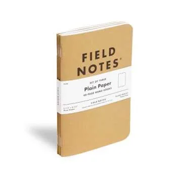 Field Notes: Original Kraft 3-Pack - Plain Paper Memo Books - Blank 48 Page Pocket Notebooks - 3.5" x 5.5"