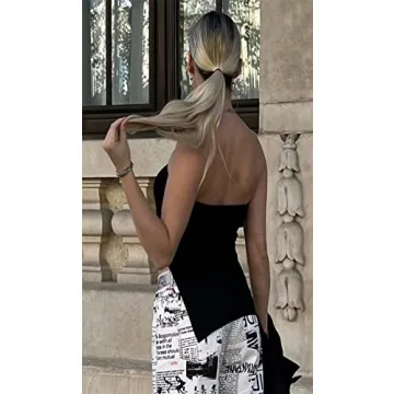 KAMISSY Women Sexy Asymmetrical Tube Top for Summer Style