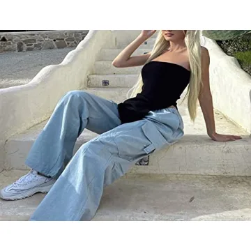 KAMISSY Women Sexy Asymmetrical Tube Top for Summer Style