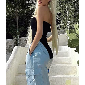 KAMISSY Women Sexy Asymmetrical Tube Top for Summer Style