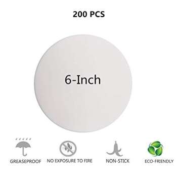 Parchment Paper Baking Circles - 200 Eco-Friendly 6 Inch Cake Liners