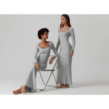 Elegant QINSEN Bodycon Maxi Dress for Women - Chic Style
