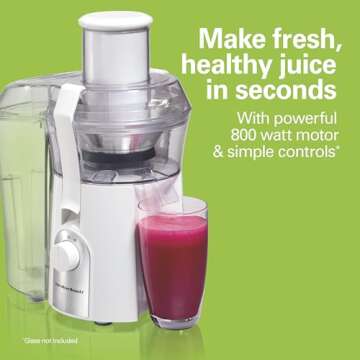 Hamilton Beach 67702 Juicer Machine, Big Mouth Large 3” Feed Chute for Whole Fruits and Vegetables...