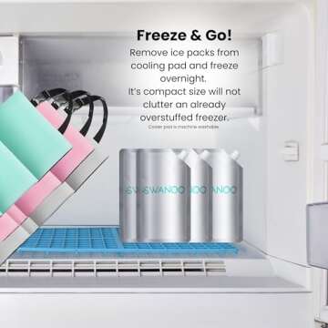 Car Seat Cooling Pad, Stroller Cooling Pad with Ice Pack for Babies Toddler and Kids, Sun and Heat Cover Protector for Summer Carseat Cooler Liner