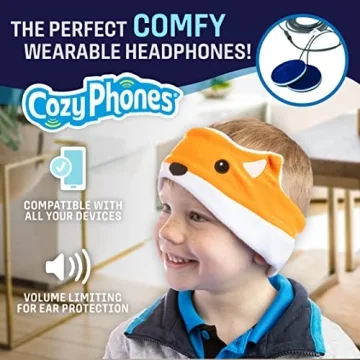 CozyPhones Kids Headphones Soft Fleece Design for Travel
