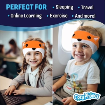 CozyPhones Kids Headphones Soft Fleece Design for Travel