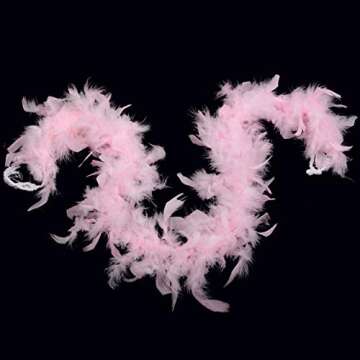 Fukang Feather Turkey Chandelle Feather Boa - 40 Gram 2Yards (Light Pink)