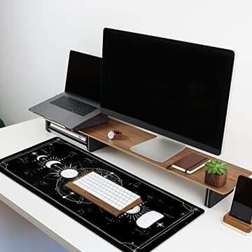 Sosolong King Size Mouse Pad with Moon Phase Print