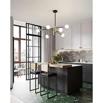 Lanmate Sputnik Chandelier - 6-Light Modern Fixture