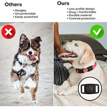 Pup Culture AirTag Dog Collar (2 Pack) | Durable & Protective Dog AirTag Holder - Track Your Pet Using Apple AirTag Technology - Dog Collar AirTag Holder
