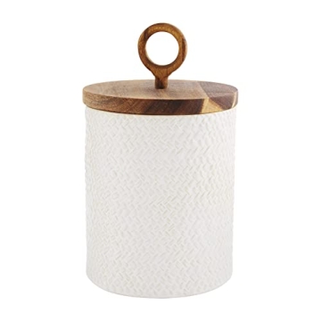 Mud Pie Stoneware Canister Set - Elegant Kitchen Storage