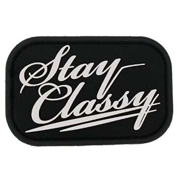 Stay Classy Patch PVC Black SWAT for Tactical Gear