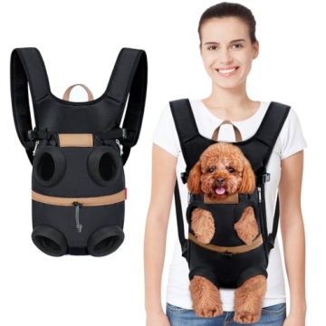Lekereise Pet Backpack Carrier for Small Medium Dogs Cats, Legs Out Dog Cat Carrier Backpack Adjusta...
