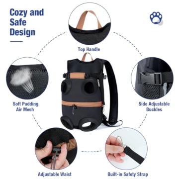 Lekereise Comfortable Pet Carrier Backpack for Small Dogs