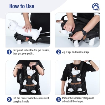 Lekereise Comfortable Pet Carrier Backpack for Small Dogs