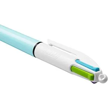 BIC 4-Color Fashion Ball Pen - Vibrant Medium Point Ink for Creative Expression