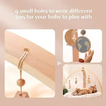 Ikubigu Wooden Baby Gym - Foldable Play Center for Babies