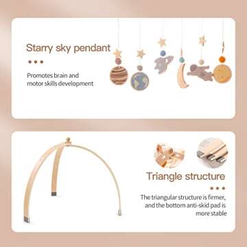 Ikubigu Wooden Baby Gym - Foldable Play Center for Babies