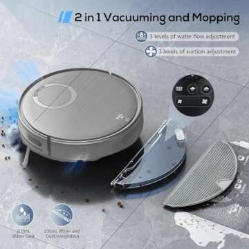 MAMNV T7S Robot Vacuum and Mop Combo for Effortless Cleaning
