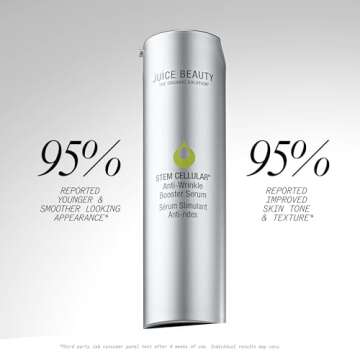 Juice Beauty Stem Cellular Anti-Wrinkle Booster Serum - 30 mL - Reduces Look of Fine Lines + Wrinkles - Enhances Skin Tone + Texture - Vegan, Cruelty Free