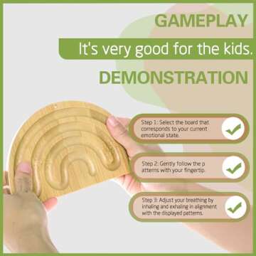 Breathing Board Mindfulness Tools Sensory Board,Mindful Breathing Boards for Social Emotional Learning Calm Down Corner Supplies