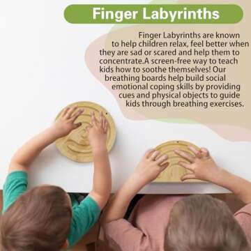 Breathing Board Mindfulness Tools Sensory Board,Mindful Breathing Boards for Social Emotional Learning Calm Down Corner Supplies