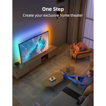 Ailofy Smart TV LED Backlight with Camera for TV 75-85 inch TV, 16.4ft LED Strip Lights Sync to Scre...