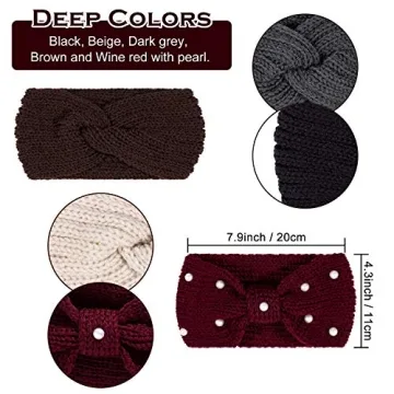 Whaline Knit Headbands Set - 5 Stylish Winter Accessories