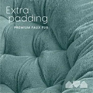 Milliard Saucer Chair, Faux Fur Comfy Chair for Bedroom, Living Room, Dorm - Great Gift for Kids, Teens, and Adults (XL, Blue)