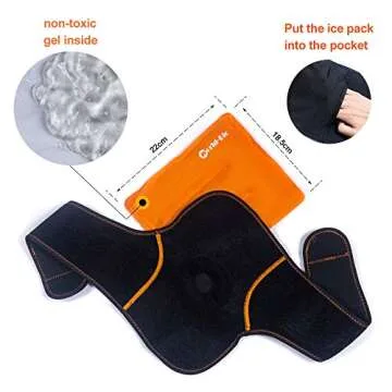 WORLD-BIO Knee Ice Pack Wrap for Pain Relief and Recovery