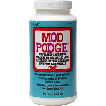 Mod Podge Dishwasher Safe Waterbase Sealer, Glue and Finish 16-Ounce - Best Crafting Solution for Al...