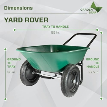 Garden Star Yard Rover Dual-Wheel Garden Wheelbarrow Cart