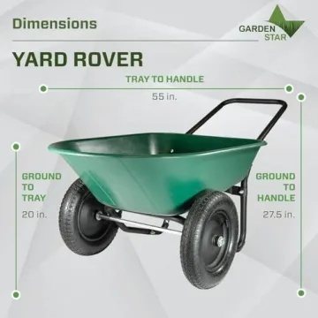 Garden Star Yard Rover Dual-Wheel Garden Wheelbarrow Cart