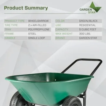 Garden Star Yard Rover Dual-Wheel Garden Wheelbarrow Cart