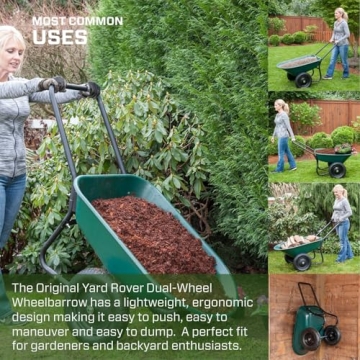 Garden Star Yard Rover Dual-Wheel Garden Wheelbarrow Cart