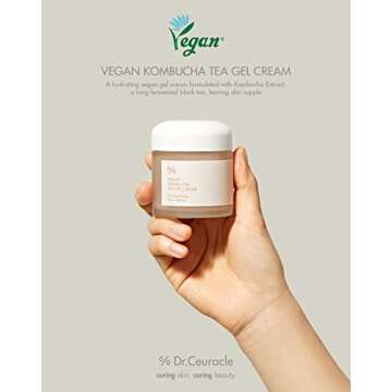 leegeehaam Dr.Ceuracle Vegan Kombucha Tea Gel Cream (75g / 2.64 oz) - Hydrating, Nourishing Korean Skincare with Vegan Fermented Black Tea Complex