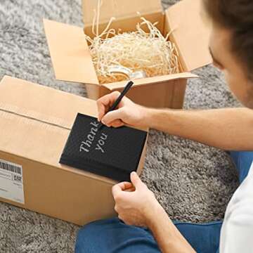 Metronic 4x8 Inch Bubble Mailer 50 Pack,Black Bubble Mailers, Waterproof Self Seal Adhesive Shipping Bags,Padded Envelopes for Shipping, Mailing, Packaging, Bulk #000, Bubble Mailers Usable Size 4x7