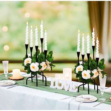 Elegant 5-arm Candelabra Candle Holders Set of 2