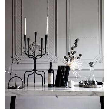Elegant 5-arm Candelabra Candle Holders Set of 2