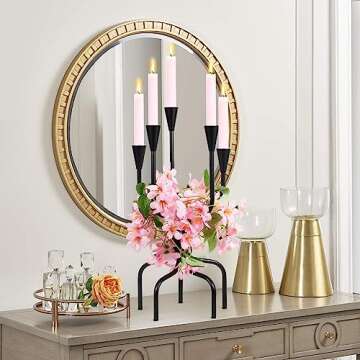 Elegant 5-arm Candelabra Candle Holders Set of 2
