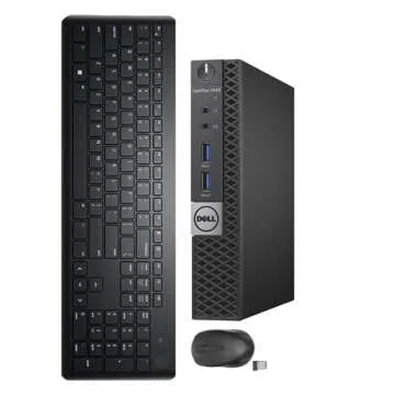 Dell Optiplex 7040 Mini Desktop Computer i7 with 24in Monitor and SSD Storage