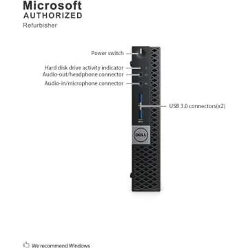 Dell Optiplex 7040 Mini Desktop w/ 24" Monitor - i7 32GB RAM