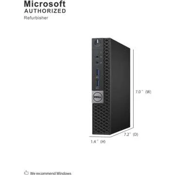 Dell Optiplex 7040 Mini Desktop w/ 24" Monitor - i7 32GB RAM