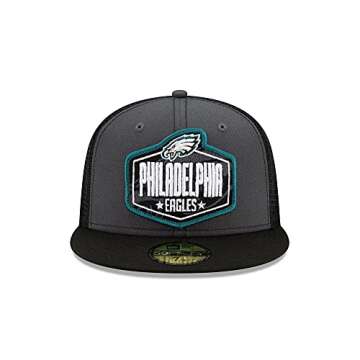 New Era Men's Graphite/Black Philadelphia Eagles 2021 NFL Draft On-Stage 59FIFTY Fitted Hat